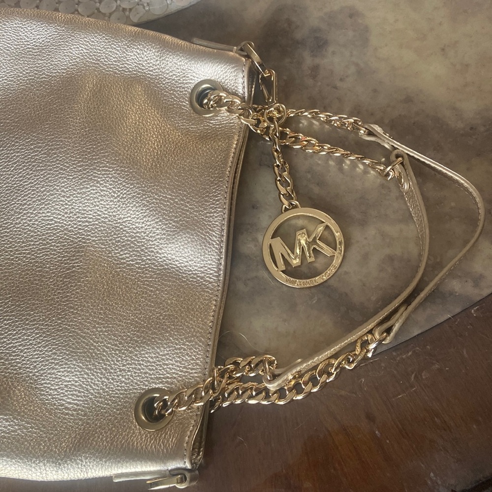 Michael Kors Lydia Hobo Bag on gold color